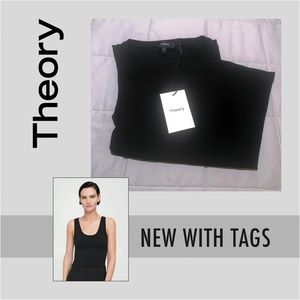 Black Theory Tank Top in Stretch Jersey One Size
